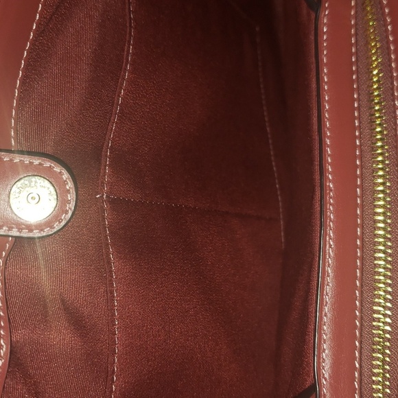 COACH Kristy Pebbled Leather Red 🍎 - Picture 11 of 15